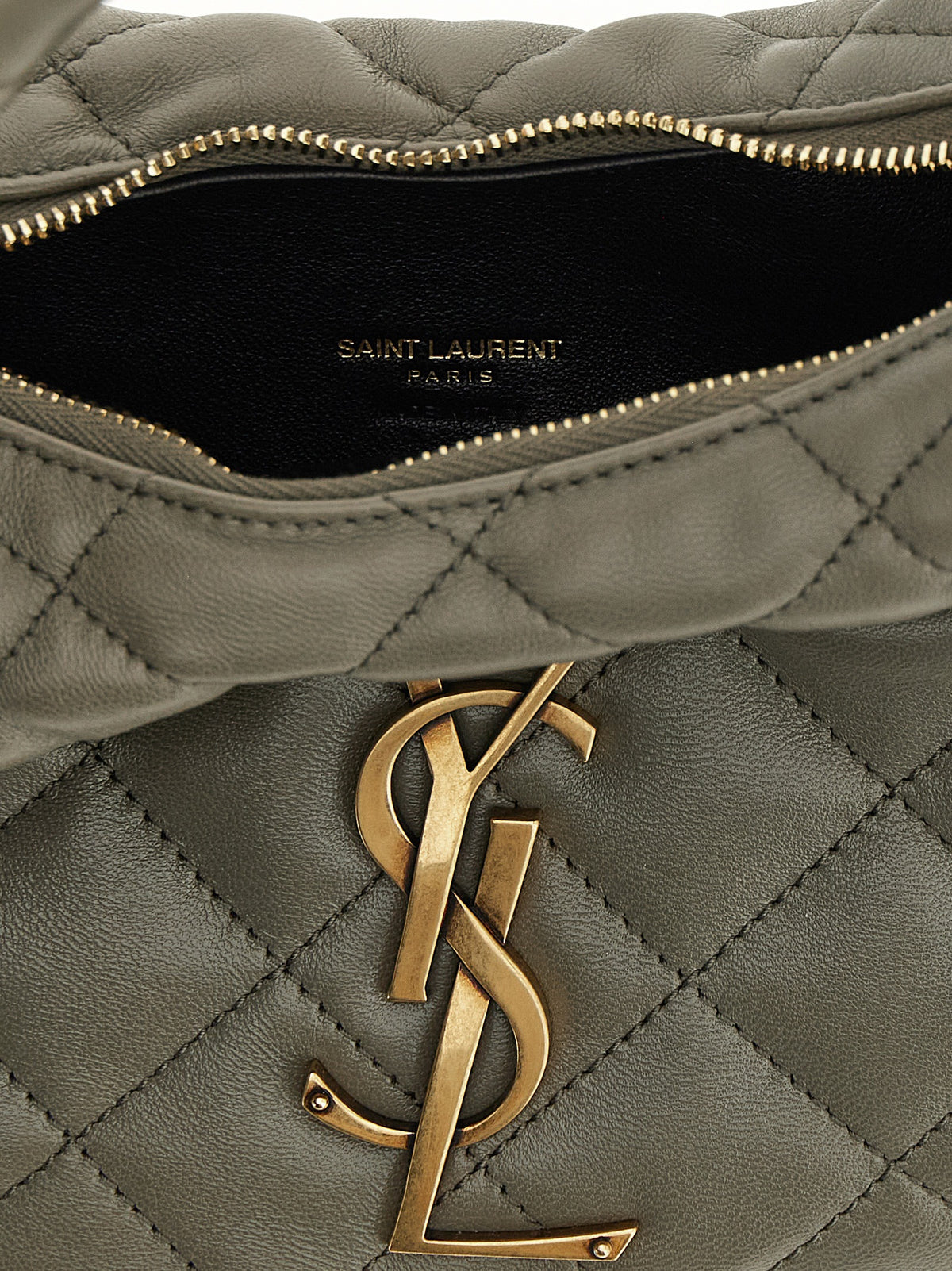 Sac à main Saint Laurent en cuir d'agneau gris