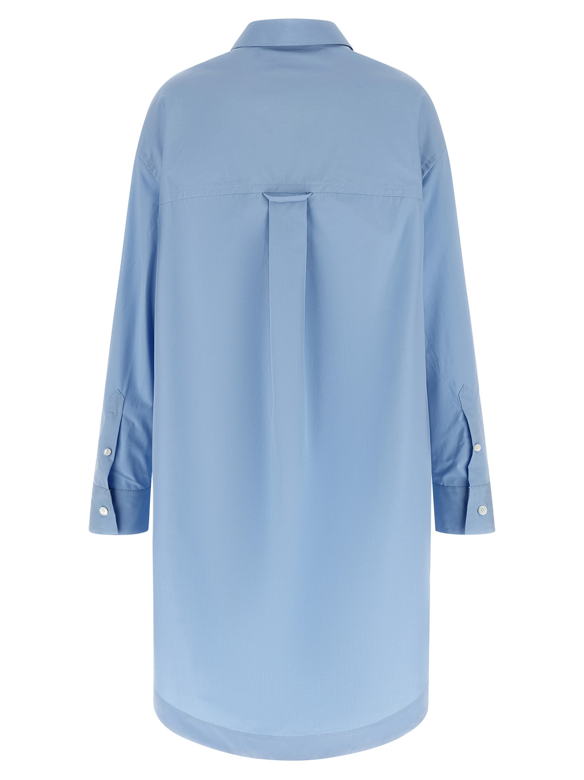 Robe midi en coton bleu Ami Paris