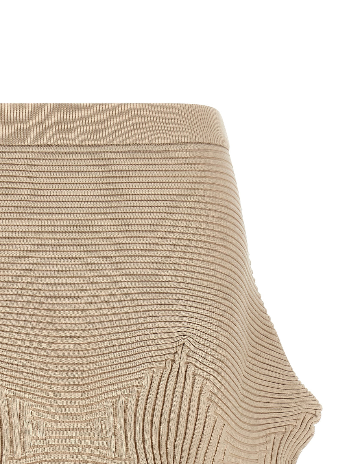 Issey Miyake Beige Polyester Midi Skirt