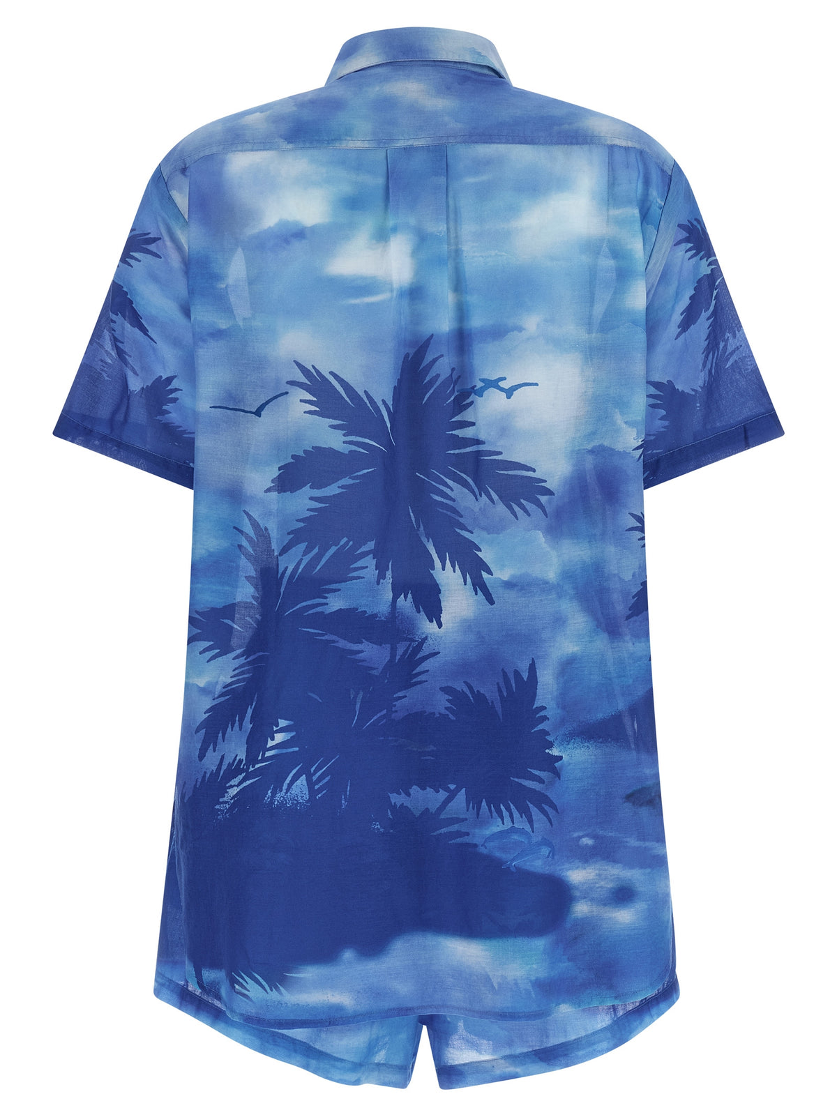Polo Ralph Lauren Blue Cotton Shirt - Palme Print