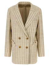 Blazé Milano Serene Everyday Beige Cotton Blazer