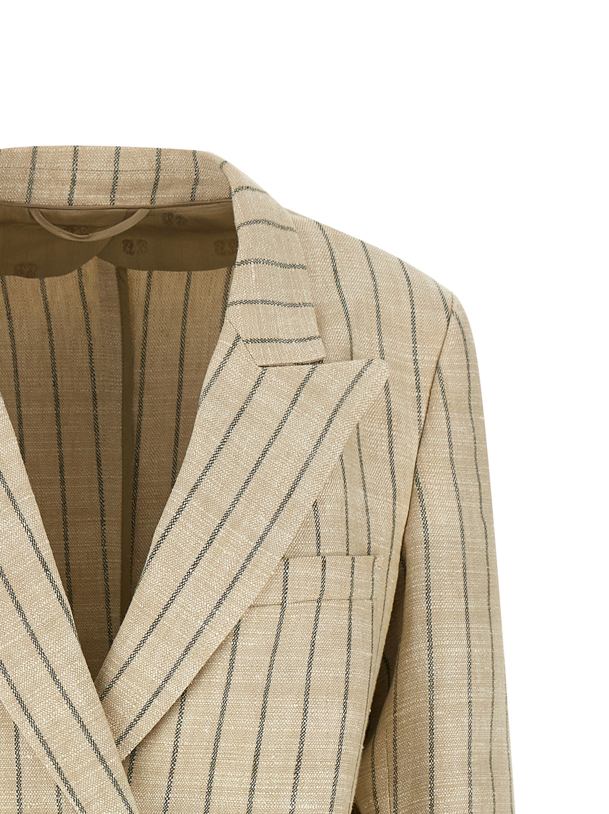 Blazé Milano Serene Everyday Beige Cotton Blazer