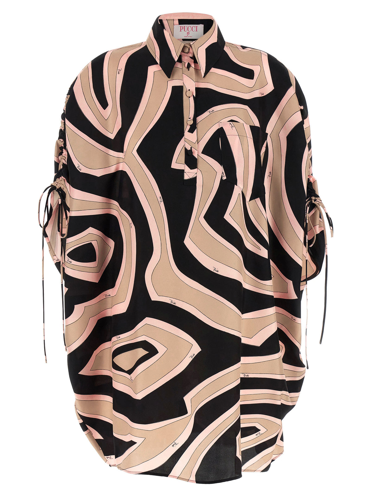 Emilio Pucci Labirinto Multicolor Silk Short Dress