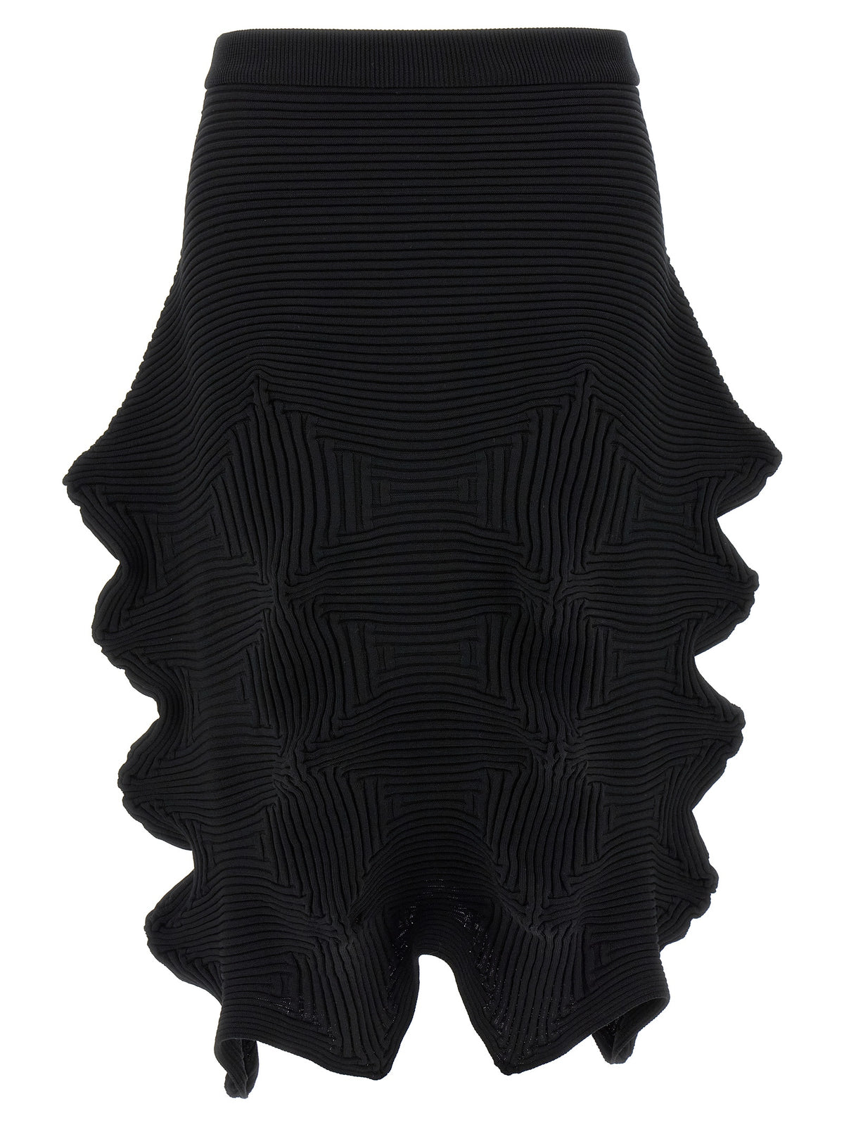 Jupe midi Issey Miyake en polyester noir