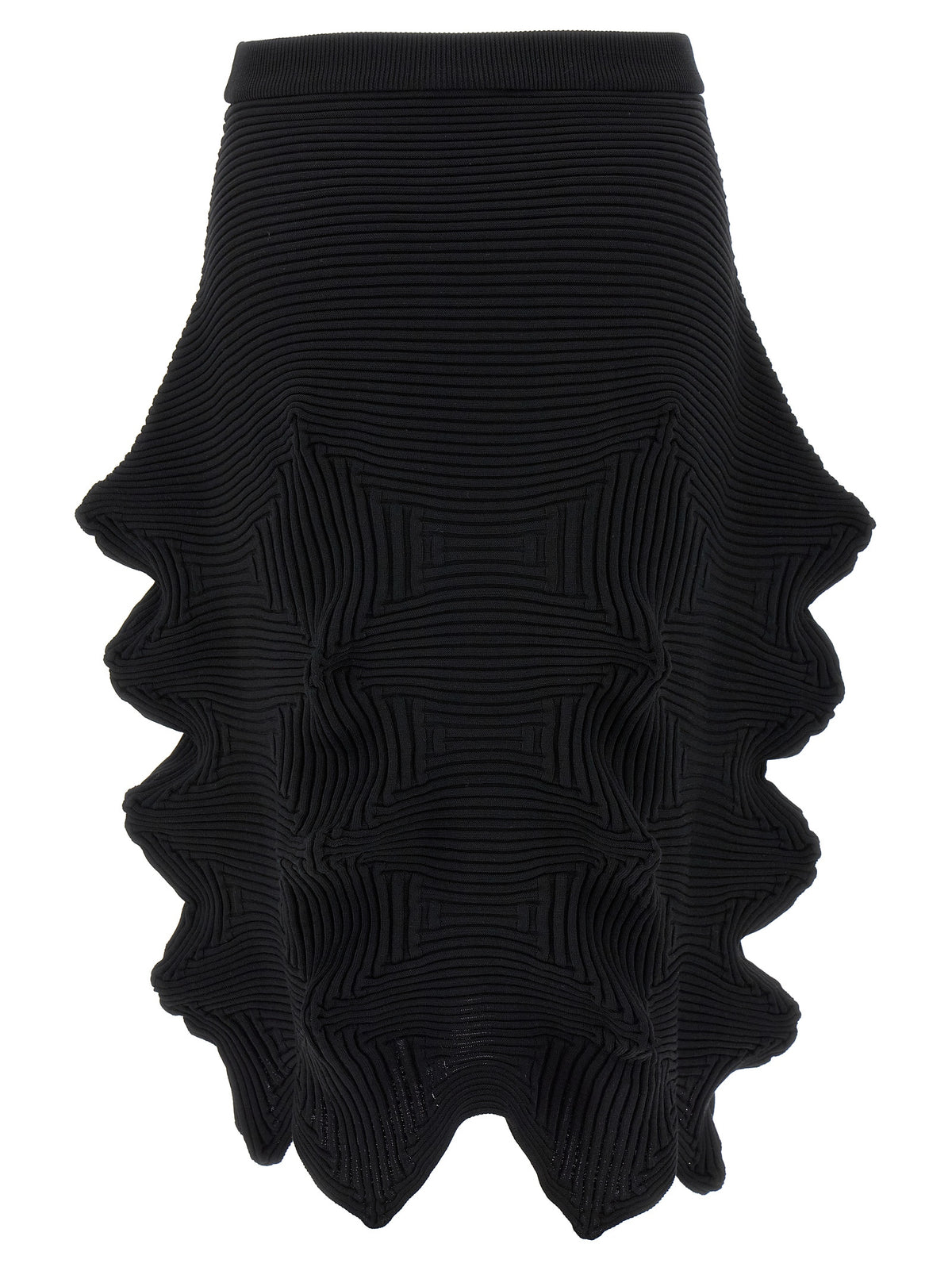 Jupe midi Issey Miyake en polyester noir