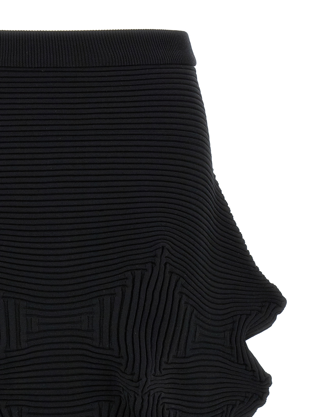 Jupe midi Issey Miyake en polyester noir