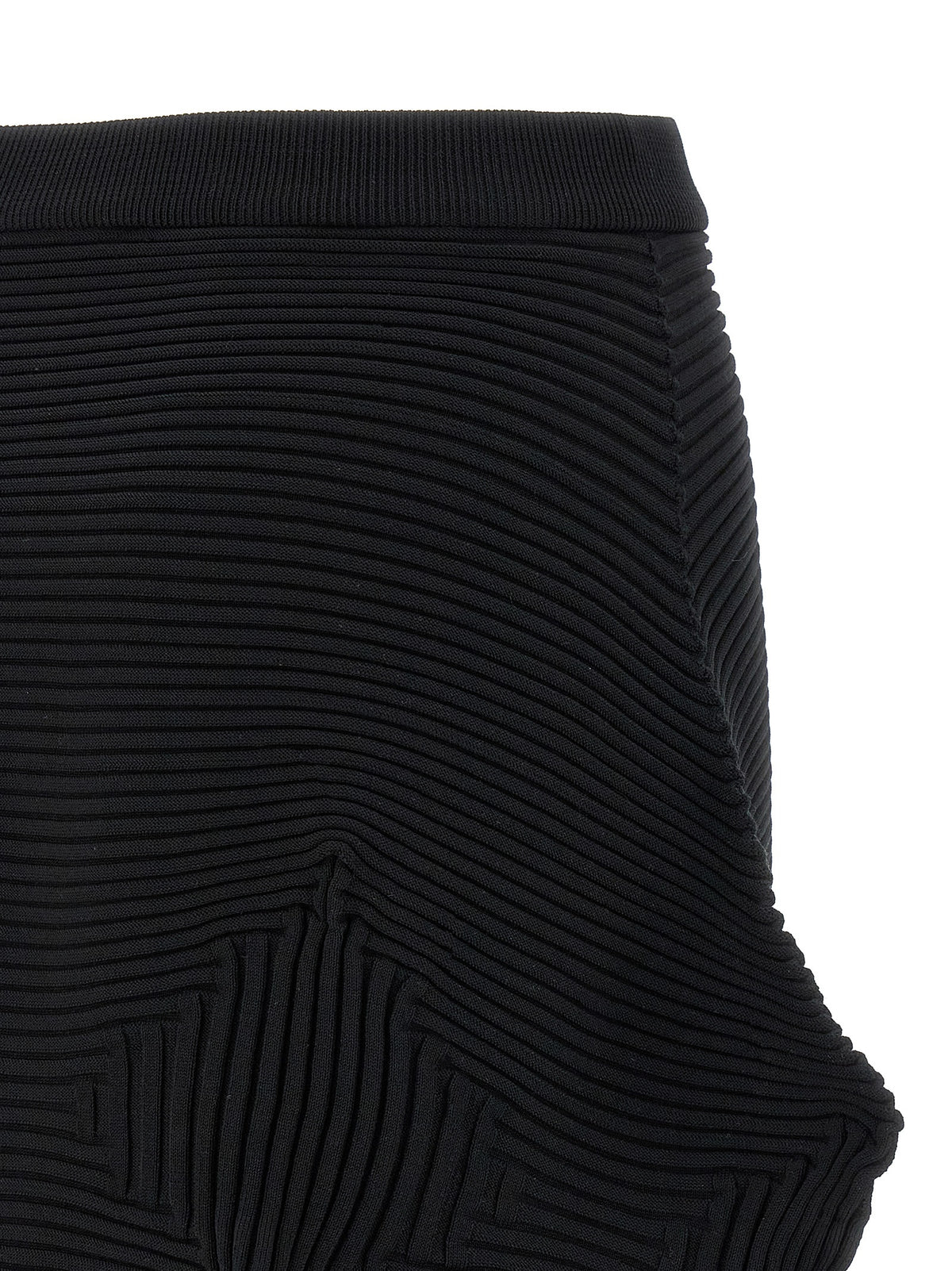 Jupe midi Issey Miyake en polyester noir