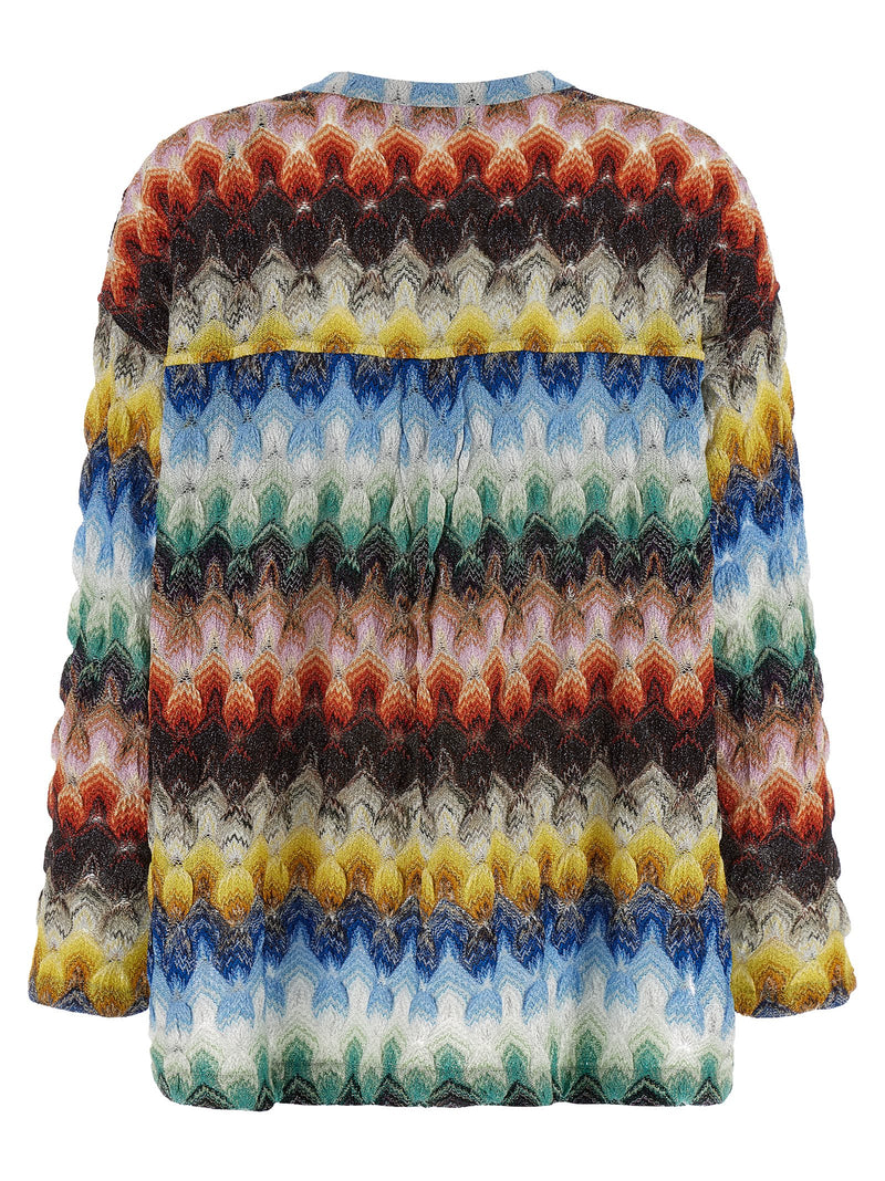 Missoni Multicolor Viscose Blouse - Elegant Korean Collar
