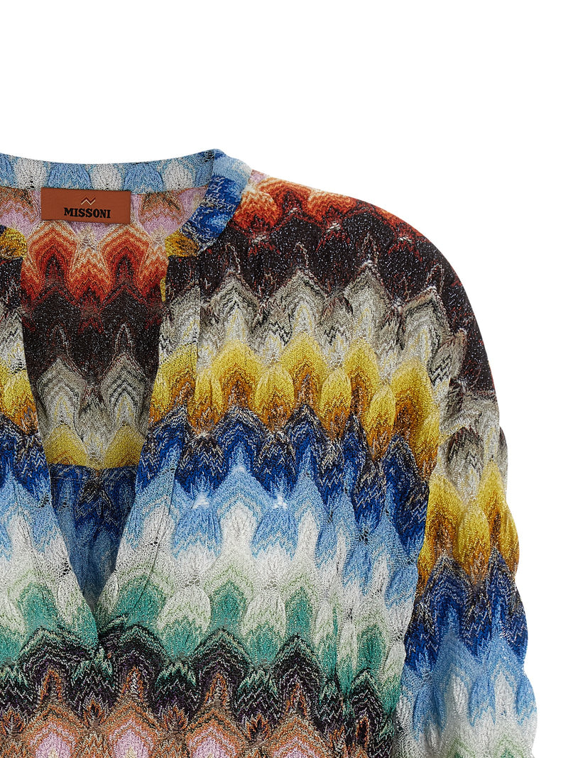 Missoni Multicolor Viscose Blouse - Elegant Korean Collar