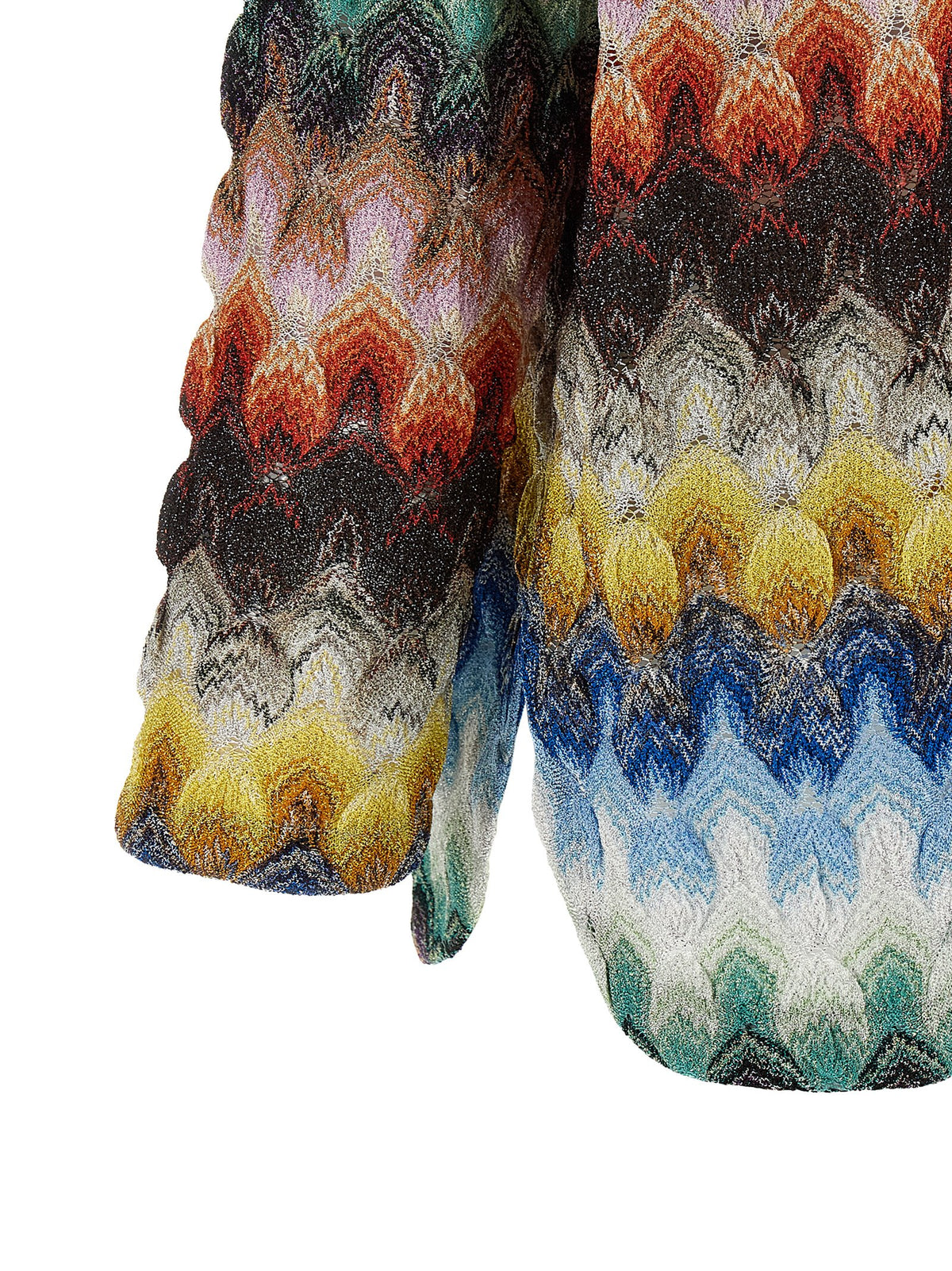 Missoni Multicolor Viscose Blouse - Elegant Korean Collar
