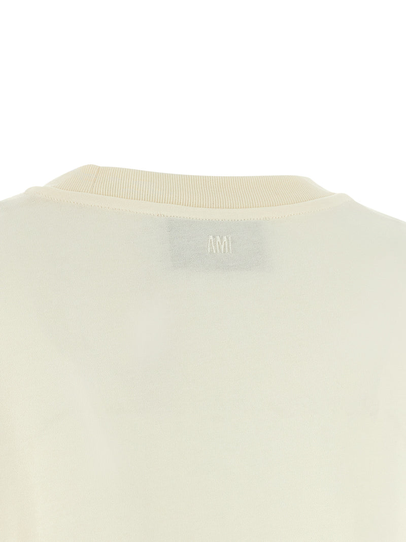 T-shirt en coton blanc Ami Paris