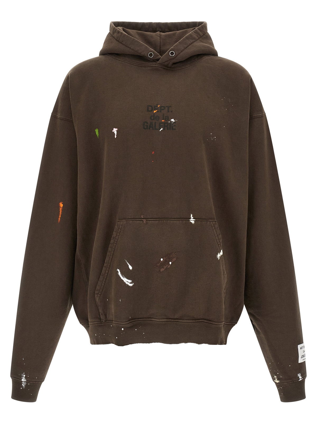 GALLERY DEPT. Brown Cotton Sweatshirt - French Logo Painted