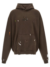 GALLERY DEPT. Brown Cotton Sweatshirt - French Logo Painted