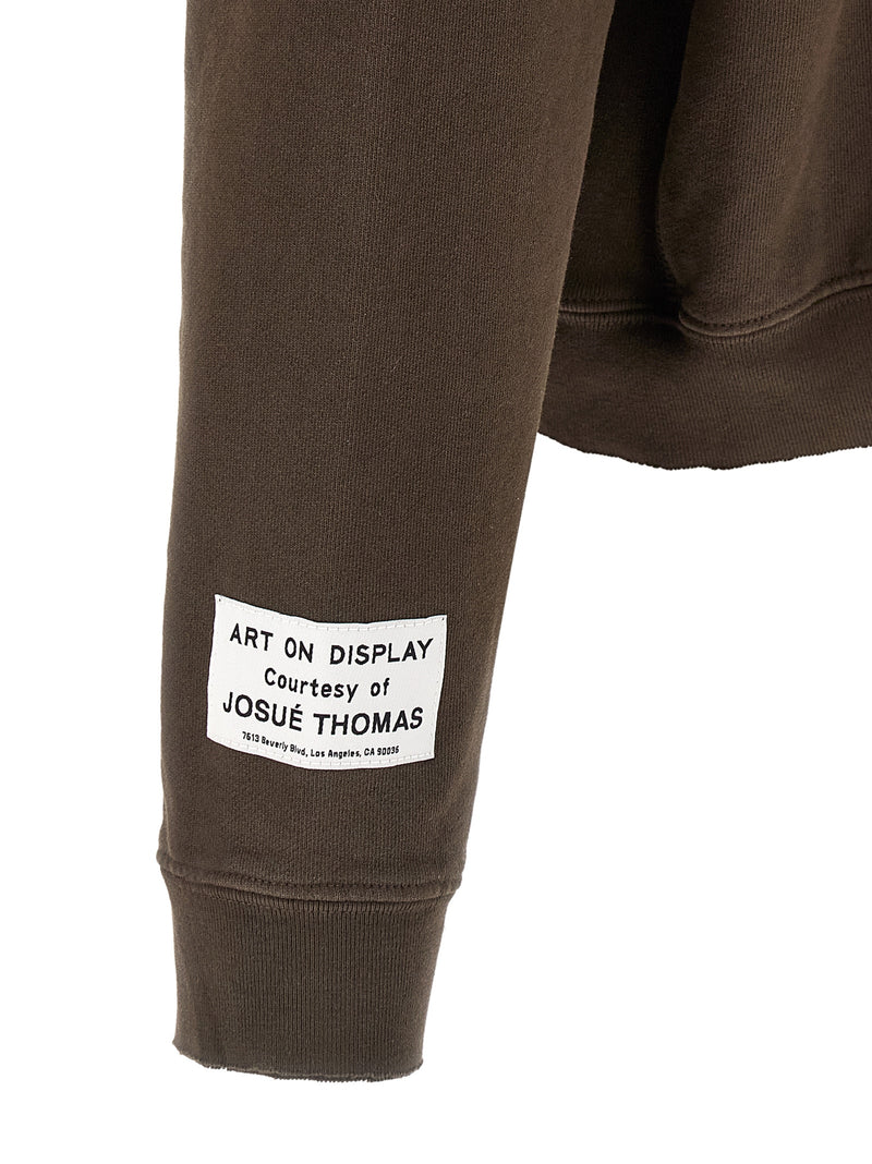 GALLERY DEPT. Brown Cotton Sweatshirt - French Logo Painted