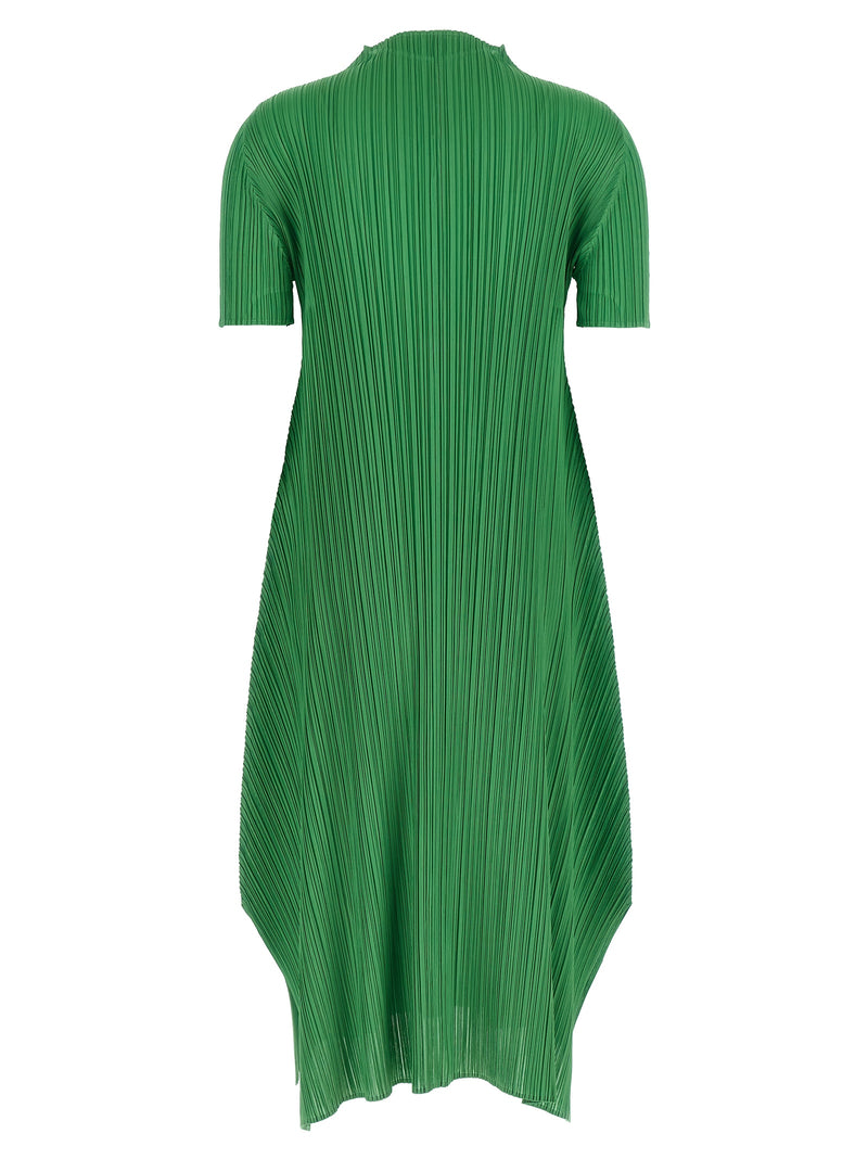 PLEATS PLEASE ISSEY MIYAKE Robe mi-longue bicolore en polyester
