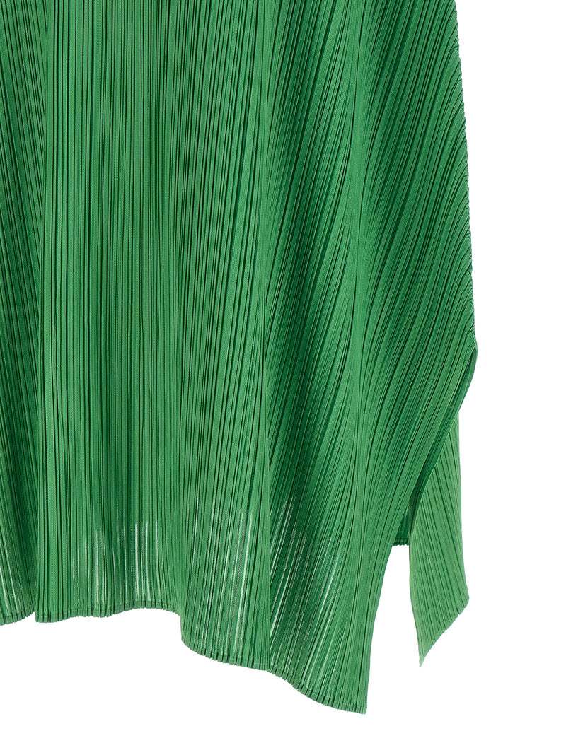 PLEATS PLEASE ISSEY MIYAKE Robe mi-longue bicolore en polyester