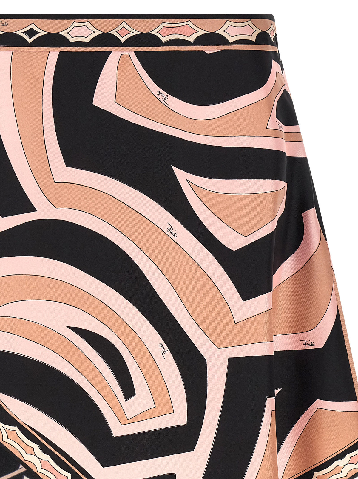 Emilio Pucci Multicolor Silk Long Skirt - Labirinto Print