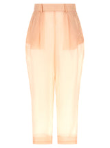 Pantalon décontracté en soie multicolore MAISON JEJIA
