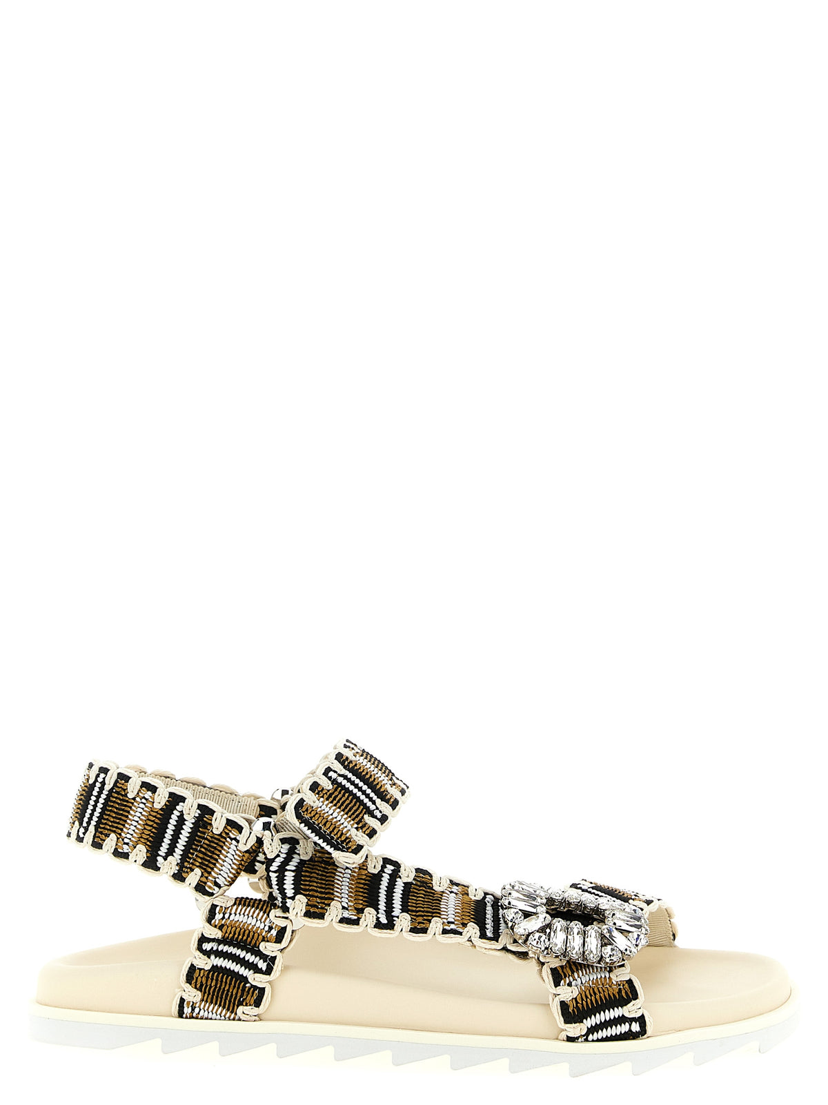 Roger Vivier Trek ‘Slidy Viv’ Multicolor Flat Sandals