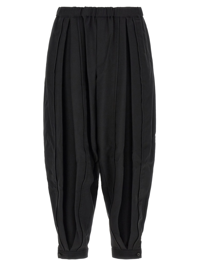 Comme Des Garçons Black Polyester Casual Pants for Men