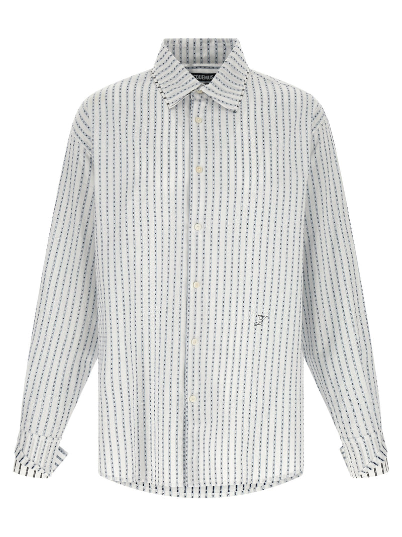 Jacquemus La Chemise Letro Multicolor Cotton Blouse