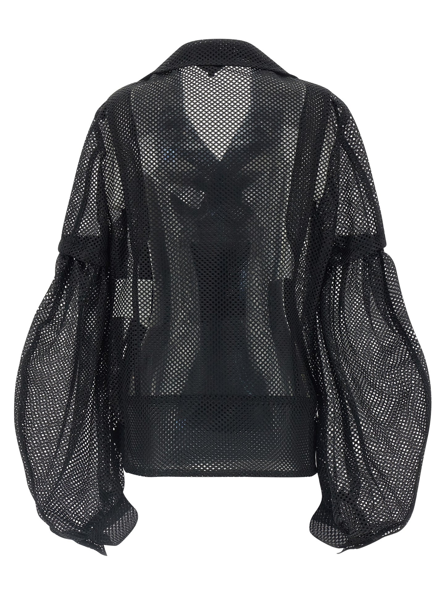 Blouson motard Comme Des Garçons en polyester noir