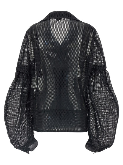 Blouson motard Comme Des Garçons en polyester noir