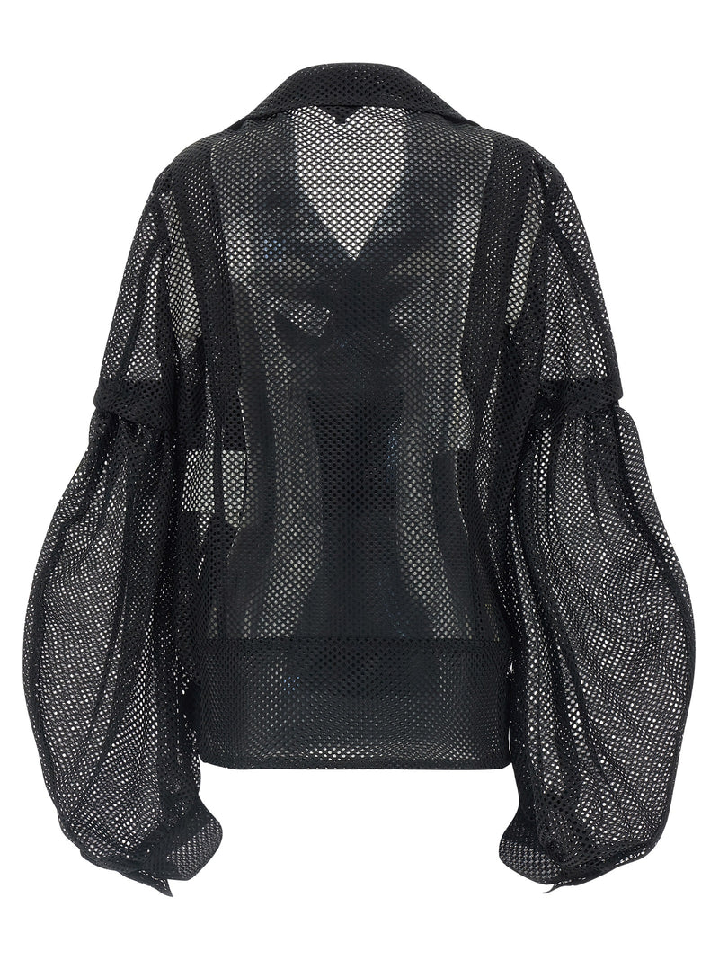 Blouson motard Comme Des Garçons en polyester noir