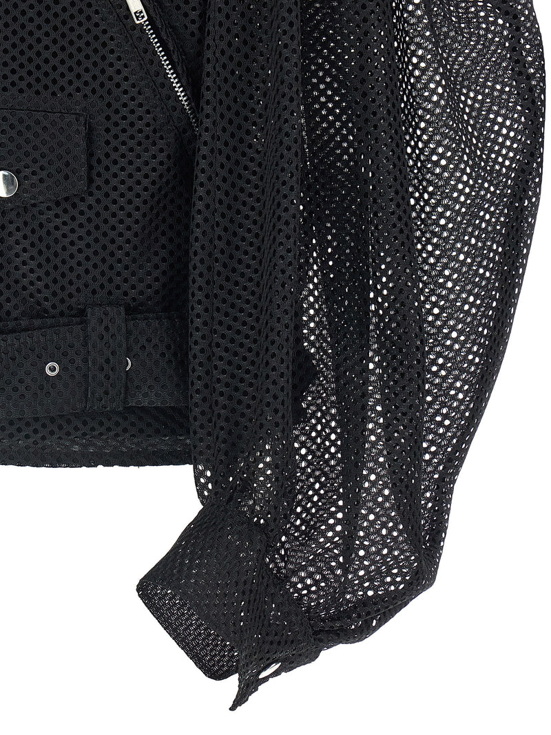 Blouson motard Comme Des Garçons en polyester noir