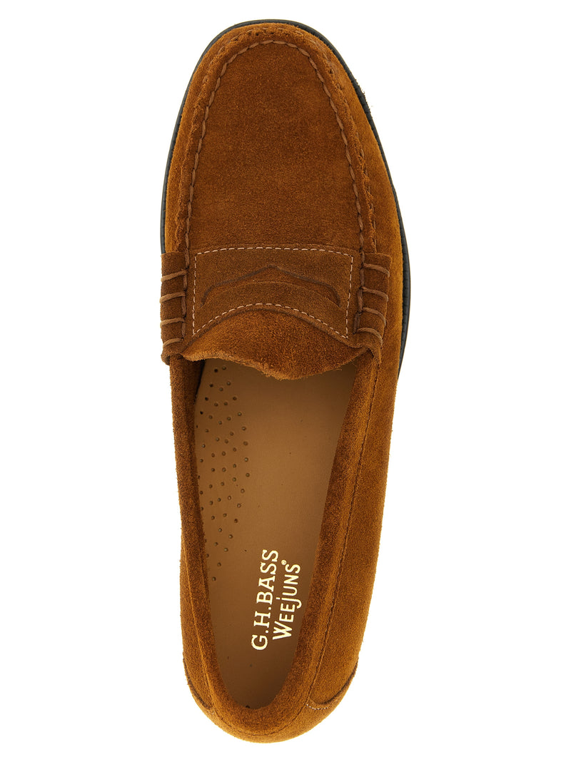 G.H. BASS Easy Weejuns Larson Brown Cowhide Slip-On Loafers