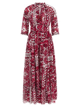 SAMANTHA SUNG Long ‘Eden’ Fuchsia Cotton Dress