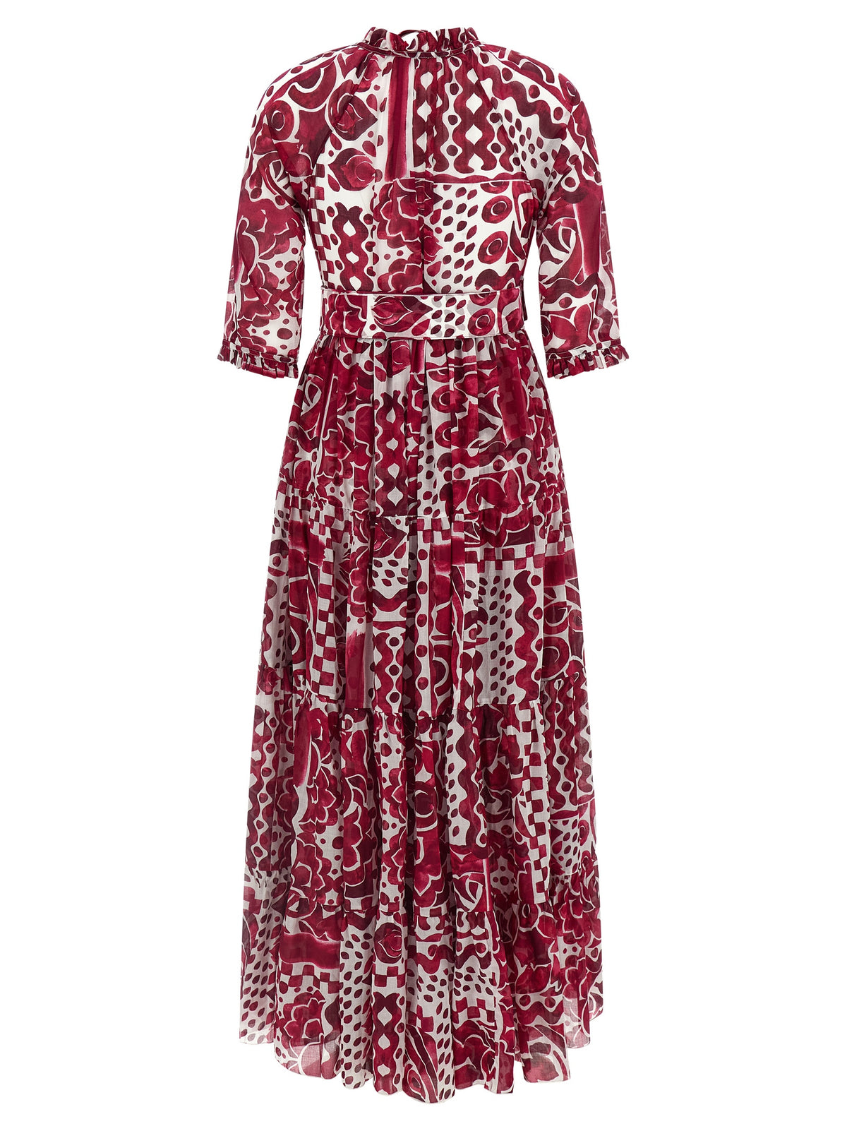SAMANTHA SUNG Long ‘Eden’ Fuchsia Cotton Dress