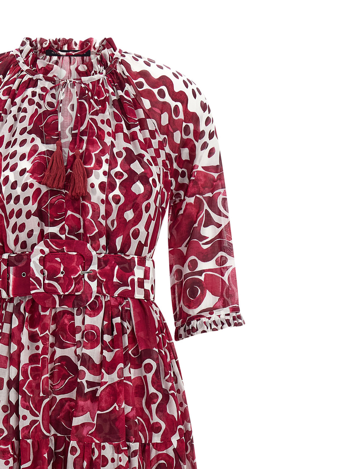SAMANTHA SUNG Long ‘Eden’ Fuchsia Cotton Dress