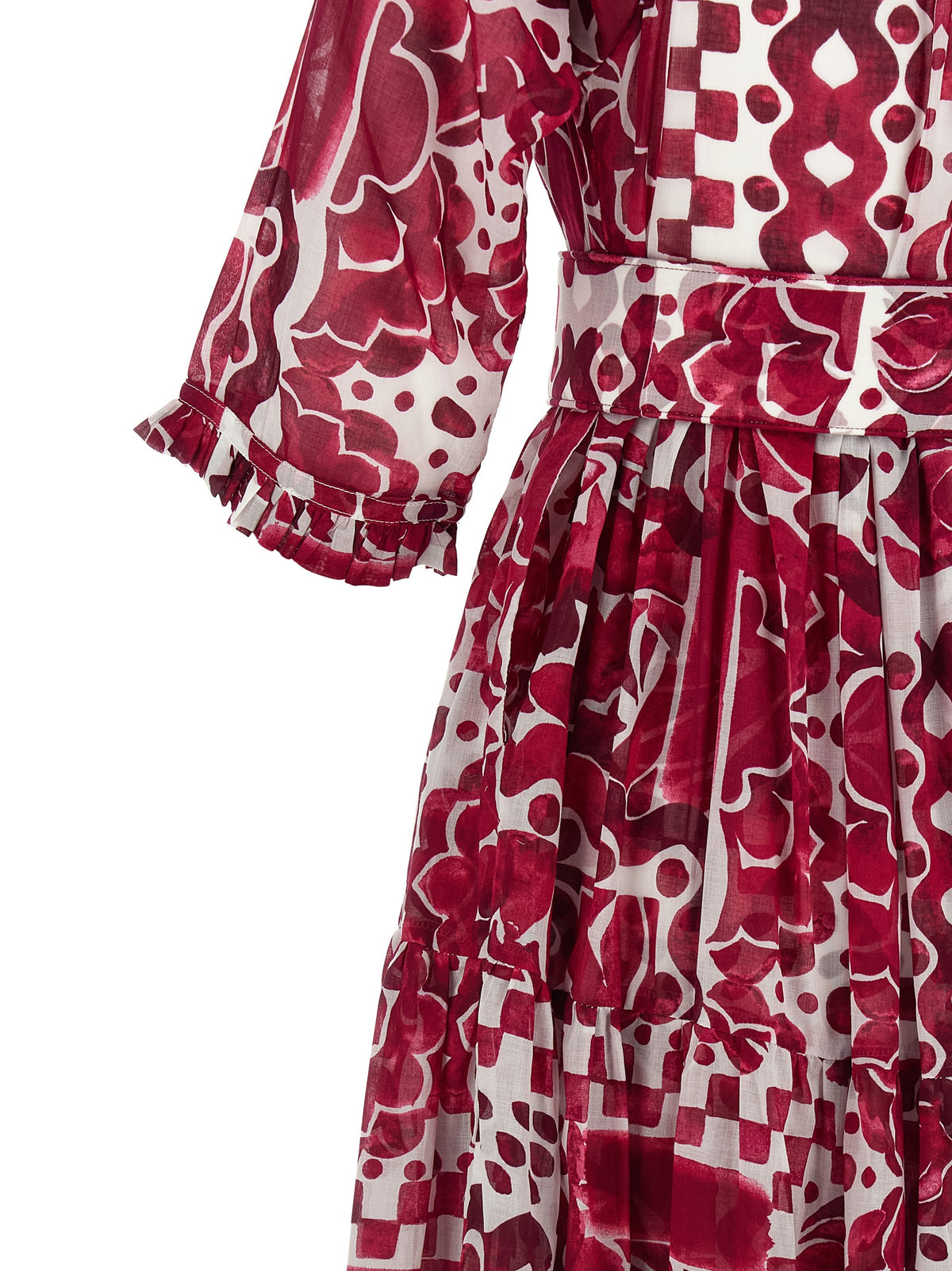 SAMANTHA SUNG Long ‘Eden’ Fuchsia Cotton Dress