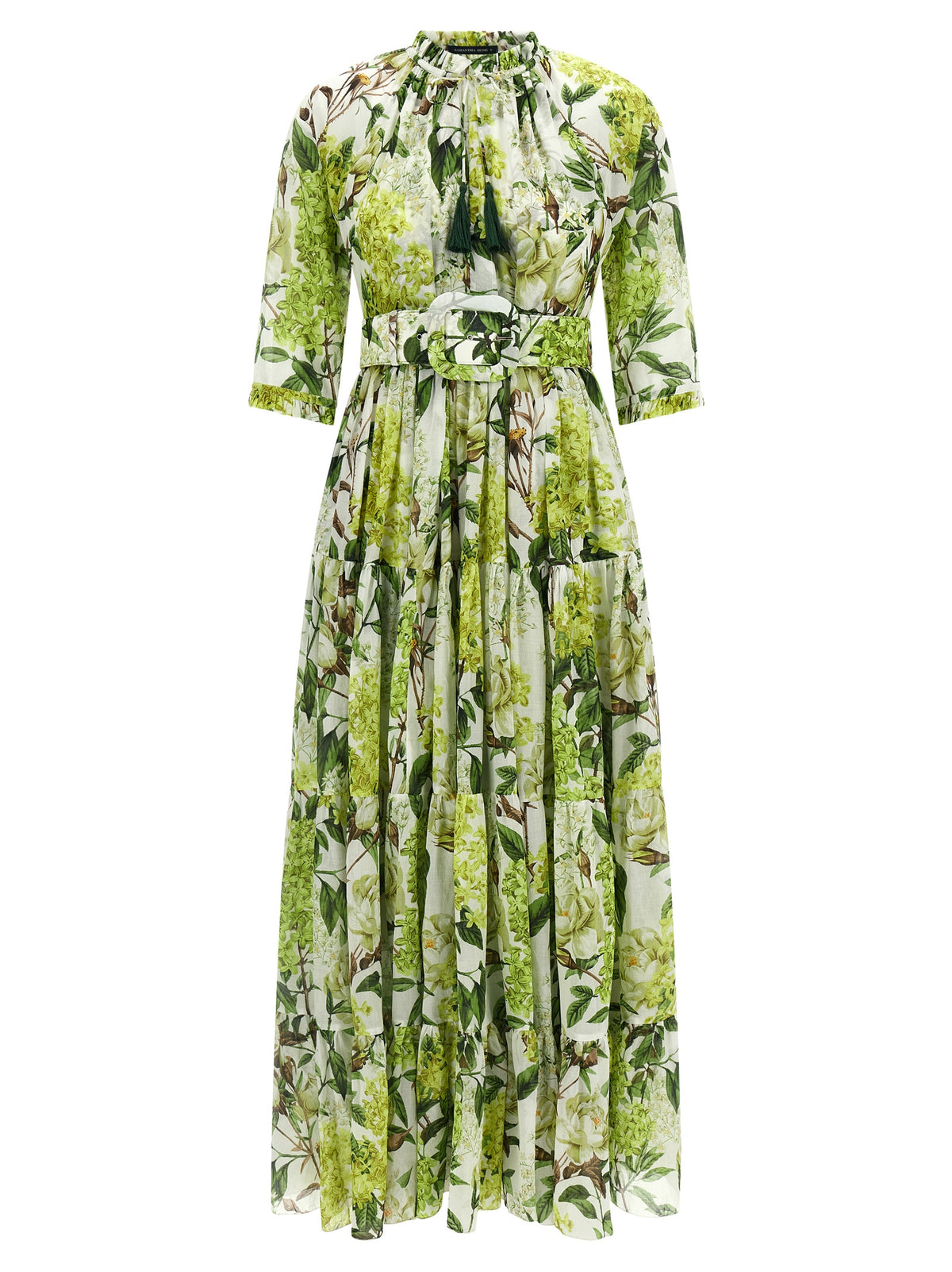 SAMANTHA SUNG Long ‘Eden’ Bicolor Cotton Dress