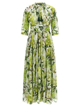 SAMANTHA SUNG Long ‘Eden’ Bicolor Cotton Dress