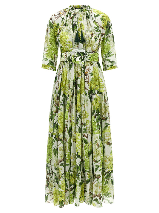 SAMANTHA SUNG Long ‘Eden’ Bicolor Cotton Dress