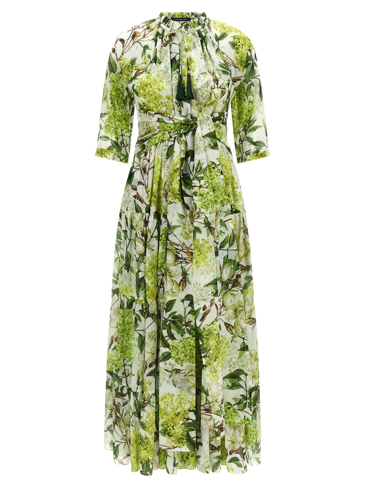 SAMANTHA SUNG Long ‘Eden’ Bicolor Cotton Dress