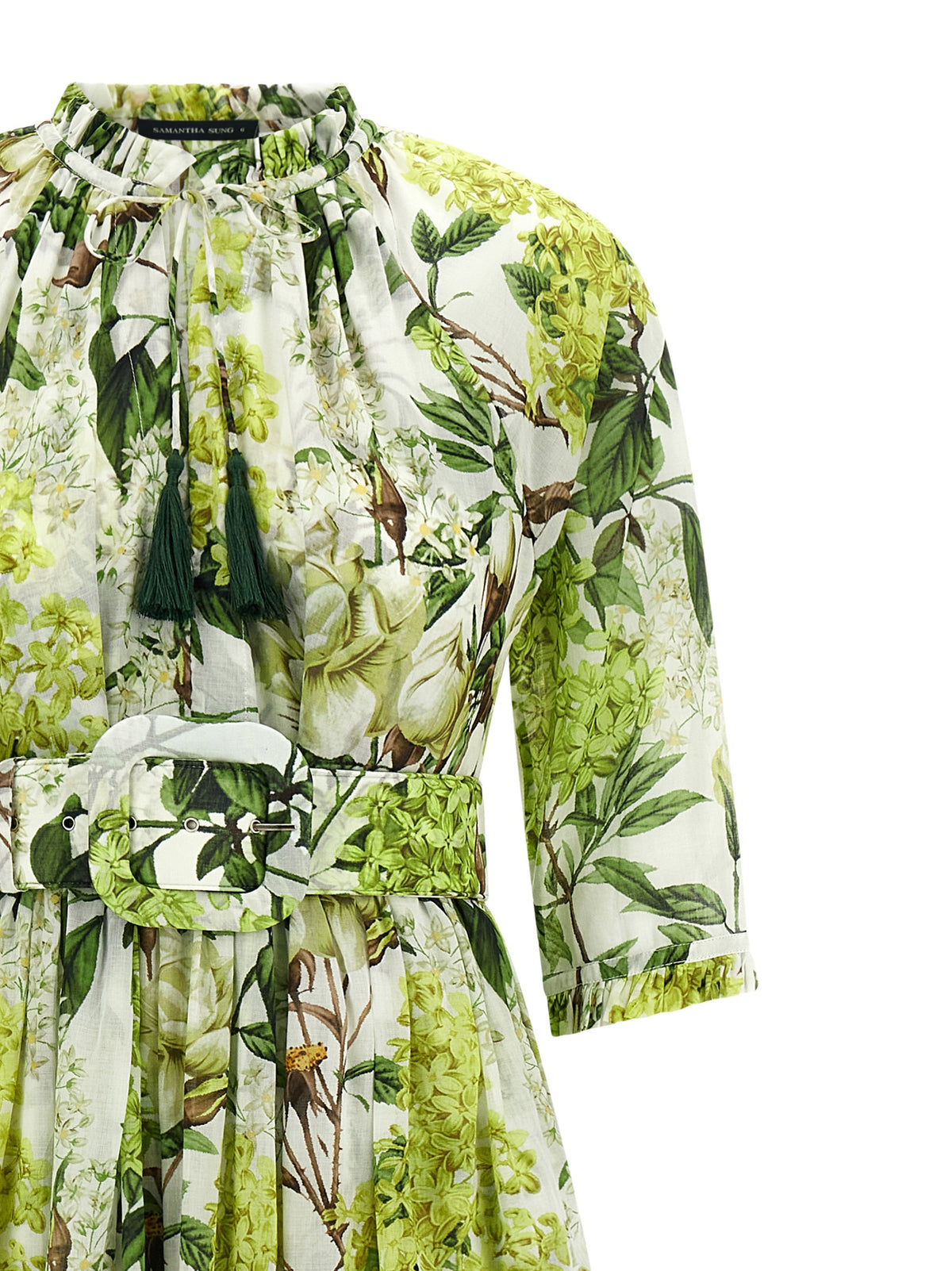 SAMANTHA SUNG Long ‘Eden’ Bicolor Cotton Dress