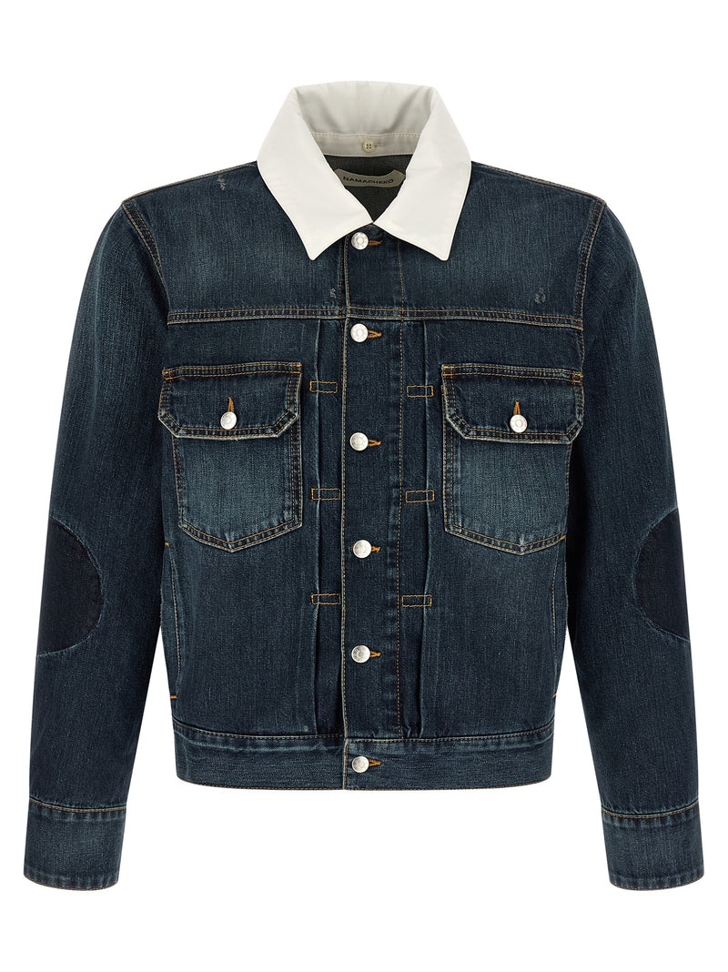 Namacheko Laguna Blue Cotton Denim Jacket