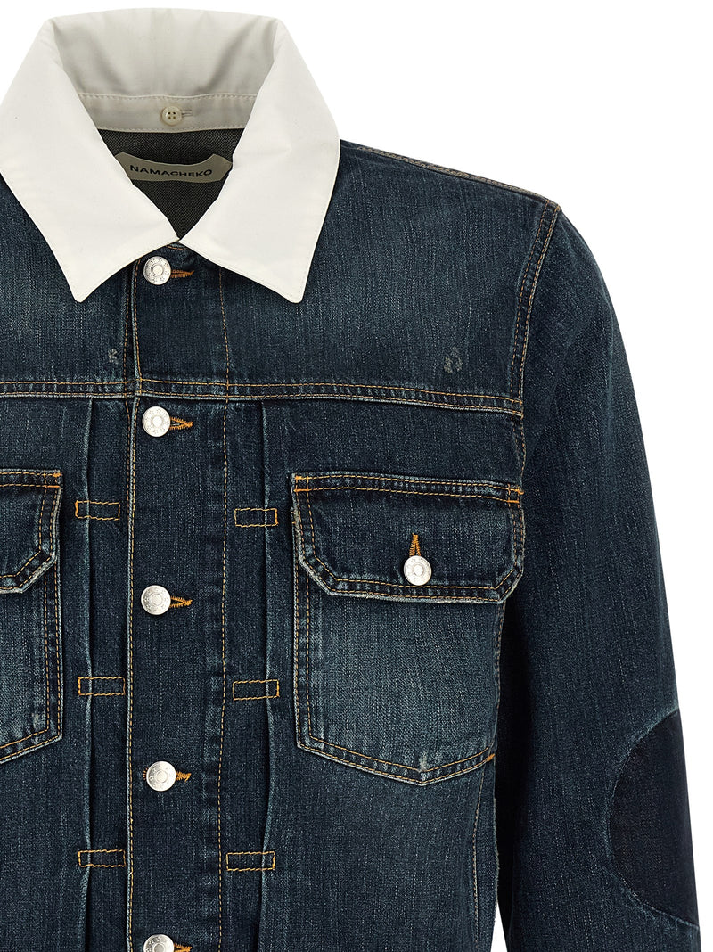 Namacheko Laguna Blue Cotton Denim Jacket