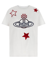 Vivienne Westwood Orb and Stars Classic White Cotton T-Shirt
