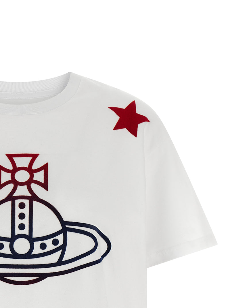 Vivienne Westwood Orb and Stars Classic White Cotton T-Shirt