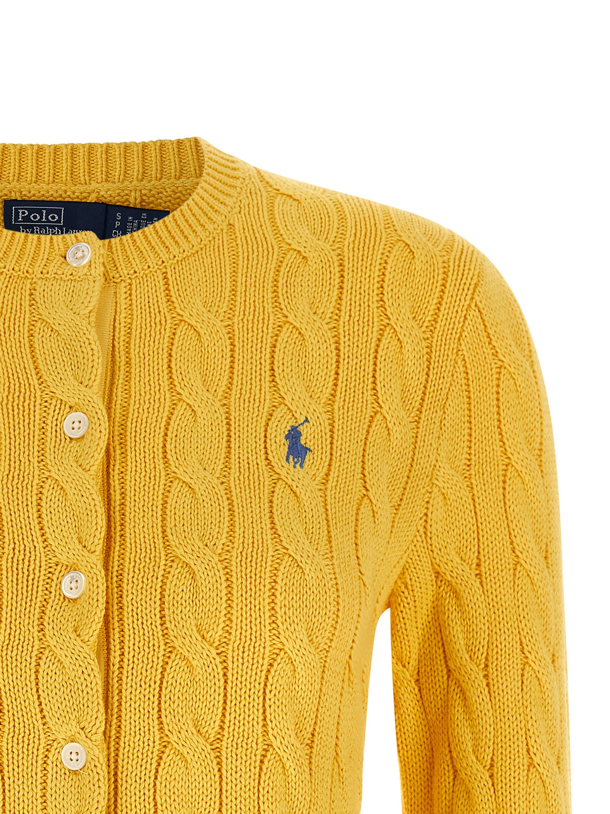 Polo Ralph Lauren Bicolor Cotton Cardigan - Yellow