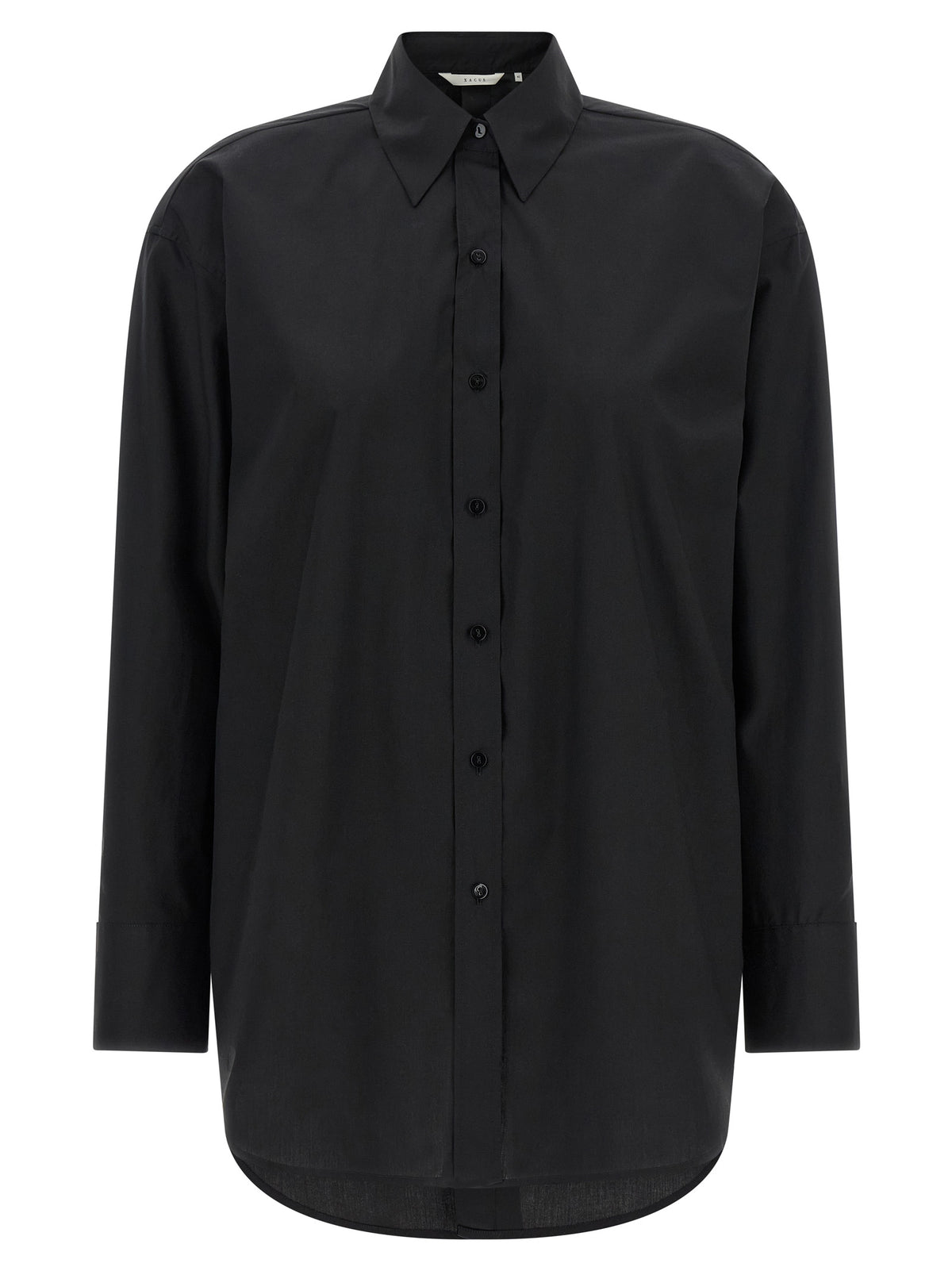 XACUS 'Scarlet' Black Cotton Blouse for Women