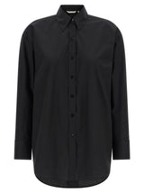 XACUS 'Scarlet' Black Cotton Blouse for Women