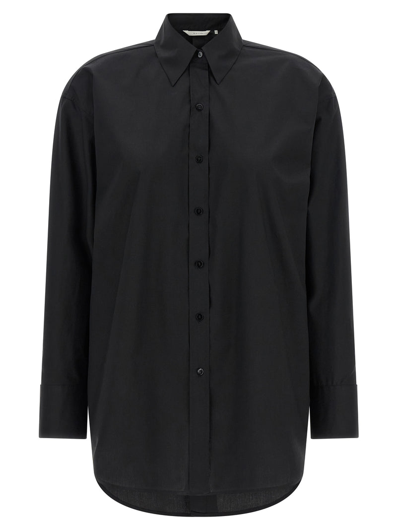 XACUS Scarlet Black Cotton Blouse for Women