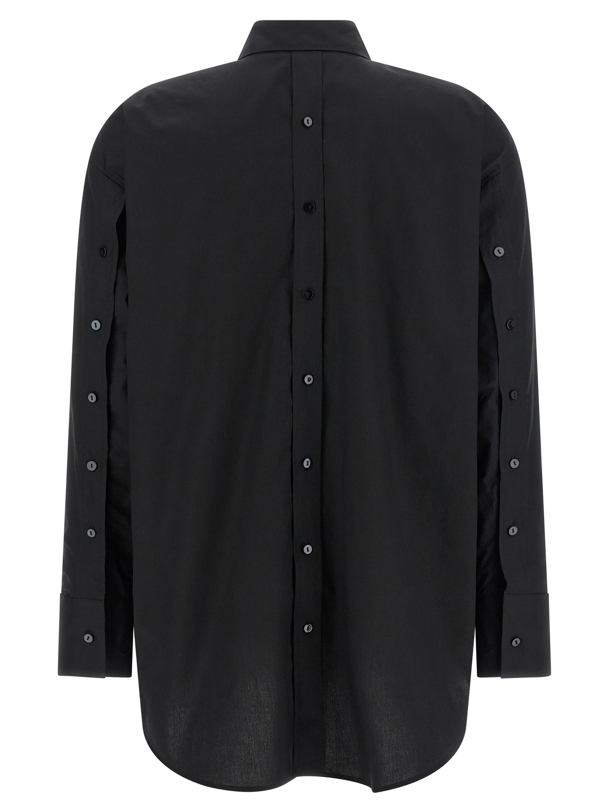 XACUS 'Scarlet' Black Cotton Blouse for Women