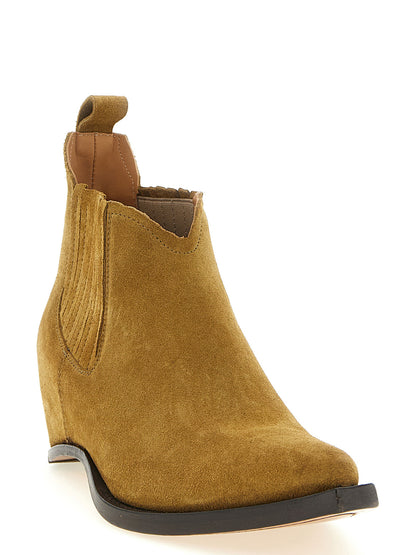 Maison Margiela Brown Bovine Leather Ankle Boots