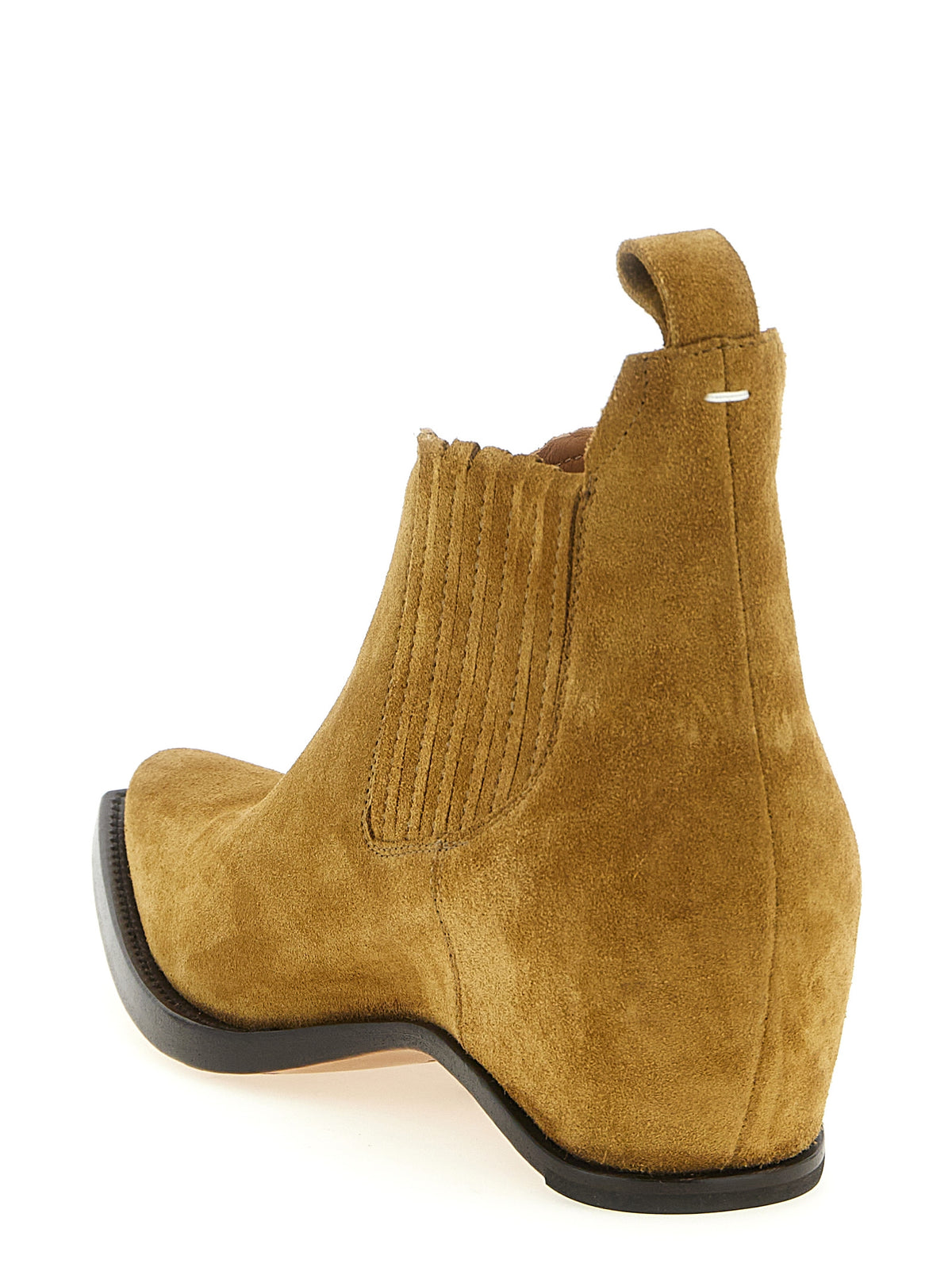 Maison Margiela Brown Bovine Leather Ankle Boots - Western Chelsea
